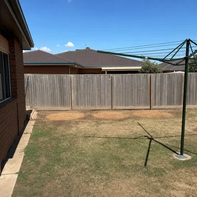 After: Peppercorn removal, cracked driveway slab, Bendigo